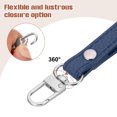 thumbnail image 5 of Uxcell Leather Wristlet Strap, PU Leather Keychain for Women Wallet Clutch Phone Car Key Dark Blue, 5 of 7