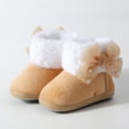 thumbnail image 2 of Yindaity Baby Boots Cowboy Baby Booties Girls Boys Infant Slippers First Walkers Shoes Warm Socks Newborn Crib Shoes(Khaki,3), 2 of 9