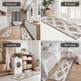 thumbnail image 5 of Brown Triangular Geometric Pattern Kitchen Rugs Sets Of 3,Kitchen Runner Rugs Non Skid Washable,Decorative Kitchen Floor Mats for Kitchen,Sink,Laundry,17"x30"+ 17"x47" + 17"x59", 5 of 6