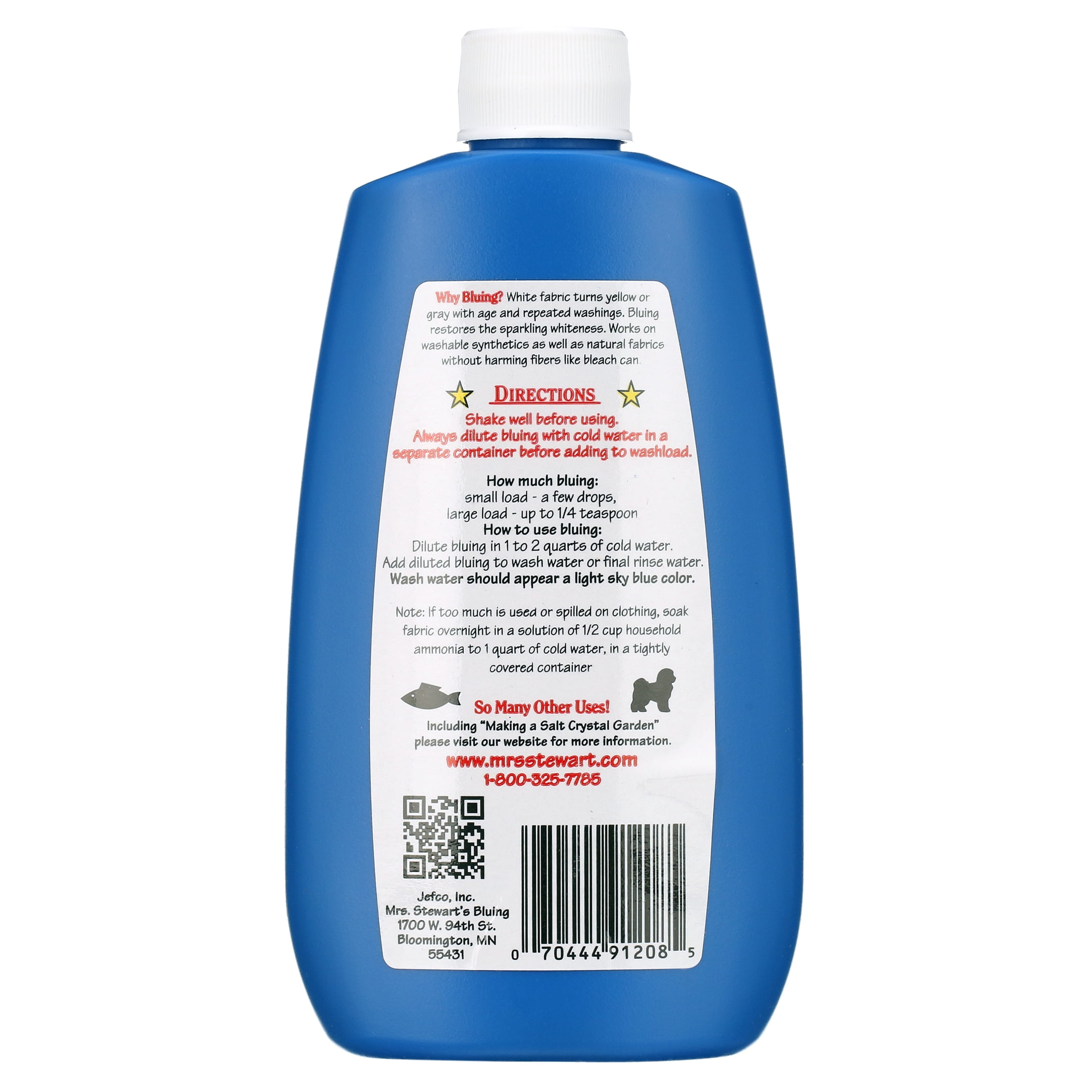 Amazon.com: Mrs. Stewart's Bluing 8oz. Pack of 2 : Health