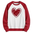 thumbnail image 3 of Posijego Kids Girls Sweatshirts Valentine's Day Long Sleeve Crewneck Heart Graphic Pullover Sweatshirt Tops, 3 of 5