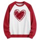 thumbnail image 3 of TaTaai Women's Valentine Heart Print Raglan Long Sleeve Top, Valentine's Day Gift, Casual Daily Wear, Festive Party Top Gift, 3 of 5