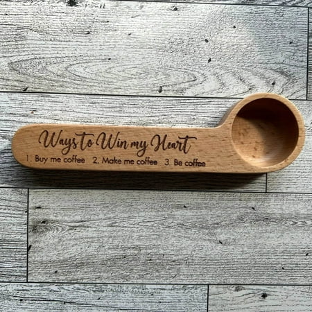 

Solid Beech Wood Coffee Scoop & Bag Clip 2-in-1 Measuring Spoon for Ground Coffee & Loose Tea with Airtight Bag Sealer Barista Essential for Coffee Lovers & Home Brewers Walmart Outlet