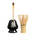 thumbnail image 2 of 3x Traditional Matcha Ceremony Set with Tea Spoon,Handmade Bamboo Matcha Whisk and Bowl for Matcha Ceremony,Beginner Best Gift Black Flower, 2 of 7