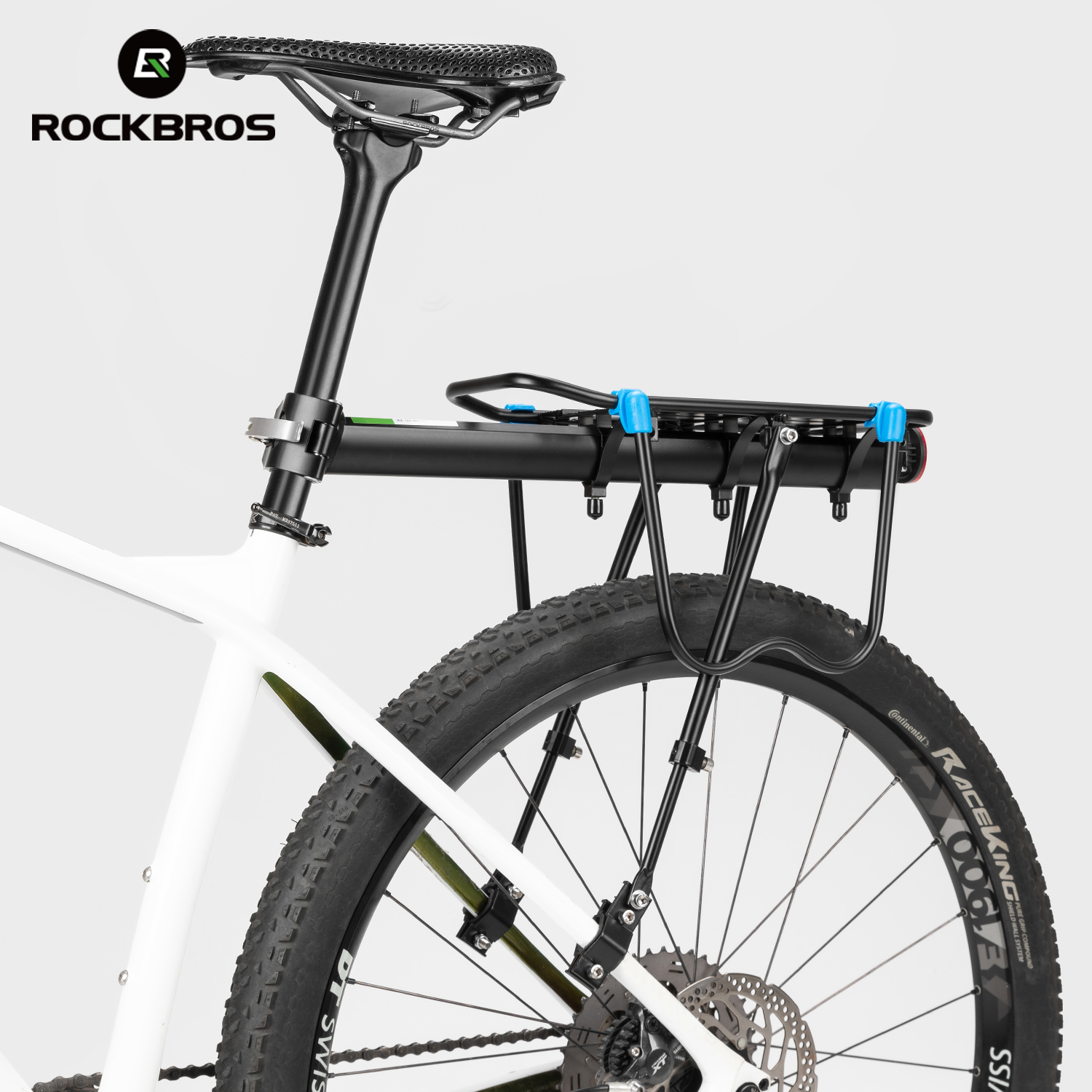 ROCKBROS Quick Release Bike Cargo Rack – Rear Mount, 165lbs Capacity, Aluminum Alloy