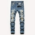 thumbnail image 2 of Toddler Boy's Skinny Fit Ripped Distressed Fashion Denim Jeans Pants Clothes for Kids Size 4-5T, 2 of 7