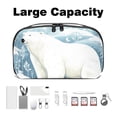 thumbnail image 3 of Polar Bear Charger Organizer, Hard Drive Cases, Cord Travel Organizer, Cell Phone Cord Organizer - Waterproof Oxford Cloth Digital Bag 5.9x9.44x3.14 in, 3 of 6