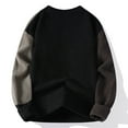 thumbnail image 3 of Men's 4XL Casual Round Neck Solid Color Striped Knit Sweater, 3 of 7