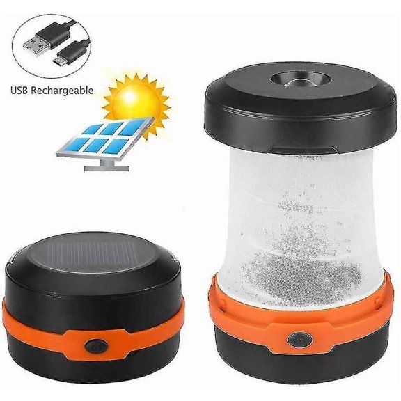 Camping Lantern Flashlight, Foldable, 2 In 1 Camping Lamp And Hook