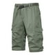 thumbnail image 4 of pstuiky Pantalones cortos para hombre, Pantalones cortos de trabajo casuales de moda con múltiples bolsillos de color sólido para hombre Pantalones cortos de baloncesto, 4 of 8