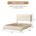 thumbnail image 4 of VIPLOV Full Size Boucle Bed Frame, Cloud Upholstered Platform Bed with Height Adjustable Headboard & Soft Rounded Corners, No Noise Free, Easy Assembly,Beige, 4 of 8