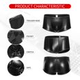 thumbnail image 4 of Men Leather Padded Underwear Butt Lifter Hip Enhancer Briefs, 4 of 6