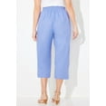 thumbnail image 2 of Catherines Women's Plus Size Petite Flat Front Linen Capri, 2 of 5