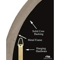 thumbnail image 4 of Hamilton Hills 24" Black Circle Deep Set Metal Round Frame Mirror Contemporary Brushed Metal Black Wall Mirror | Glass Panel Deep Set Design (24" Round), 4 of 5