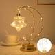 thumbnail image 1 of Lámpara de Mesa Decorativa de Hierro a Pilas con Luz Led Cálida, Usb y Funciona con Pilas para Decoración Del Hogar, Navidad, Cumpleaños, 1 of 7