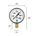 thumbnail image 5 of Zenport DPG300 Dry Air Pressure Gauge, 300 PSI, 5 of 5