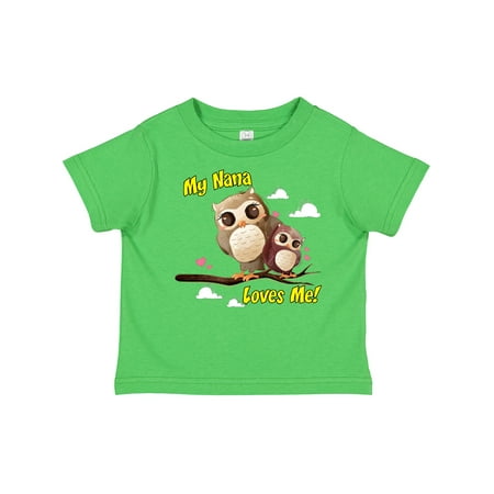 

Inktastic My Nana Loves Me Owl Boys or Girls Toddler T-Shirt