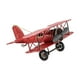 thumbnail image 4 of Aviones del modelo de avión adornos fotográficos de la artesanía de artesanía escultura biplano de hierro modelo de aeronave vintage para escritorio Rojo, 4 of 9