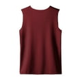 thumbnail image 3 of YDKZYMD Muscle Tank Tops For Men Breathable Ice Silk Summer Sleeveless Tops Stretch Loose Big and Tall V Neck Undershirts Lightweight Workout Traceless T Shirts Wine 4XL, 3 of 4