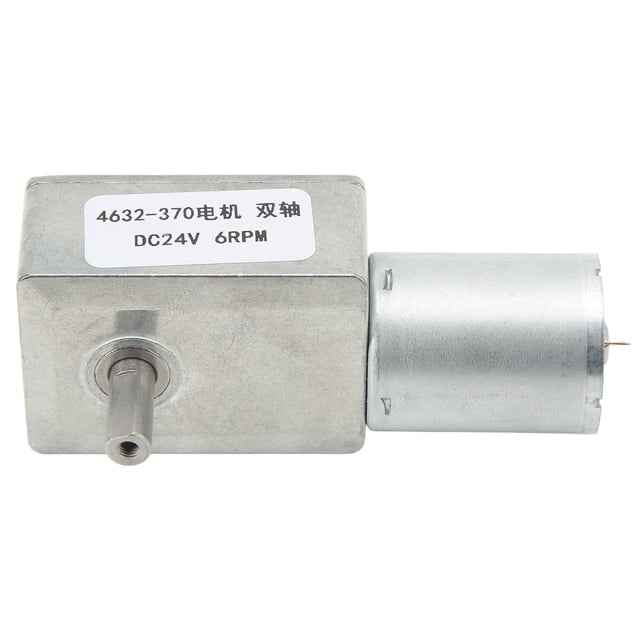 Motorreductor de velocidad de alta precisión 4632-370 de doble eje de 24 V CC para abrepuertas, 6 RPM.