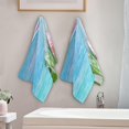 thumbnail image 4 of Dreamtimes Happy Easter Bunny Ears Hand Towels 2 PCS, Colorful Eggs Kitchen Towel Ultra Soft and Highly Absorbent,Decorative Fingertip Face Towel for Bathroom Hotel, 28.3"x14.4", 4 of 6