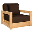 thumbnail image 4 of SAFAVIEH Couture Montford Brazilian Teak Armchair, Natural Teak/Dark Brown, 4 of 11