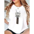thumbnail image 1 of Camiseta deportiva informal y sencilla de manga corta con cuello redondo y estampado de calavera creativa para mujer, cómoda para vacaciones de verano., 1 of 6