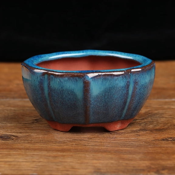 Chinese Style Bonsai Flowerpot Ceramic Craft Plant Pot Planter Home De JwFJWA