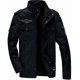thumbnail image 1 of Chaqueta polar de invierno para hombre, cálida, de algodón grueso y militar, con cuello alto y carga, 1 of 5
