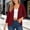 Red, variant on IUYRTFE Women's Open Front 3/4 Sleeve Cardigan Lightweight Casual Summer Knit Blazer
