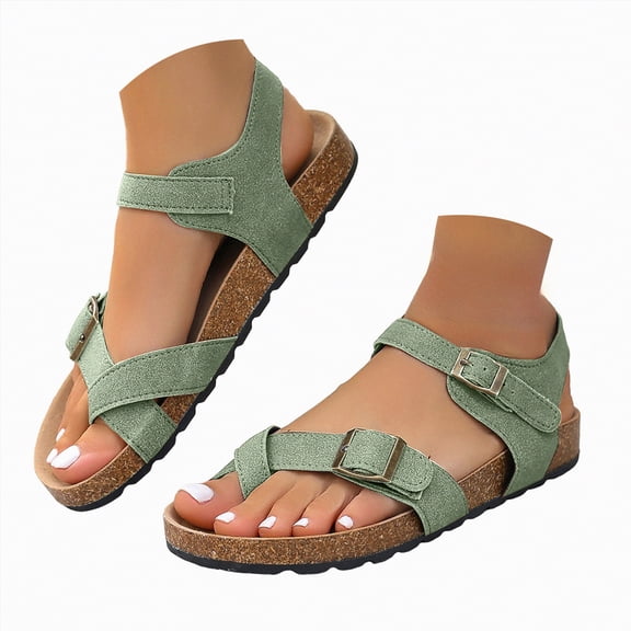 enyan Womens Arch Support Flip Flops Comfortable Yoga Mat Slip on Summer Beach Walking Thong Cushion Sandals Women Sandals,A,Size 9.5