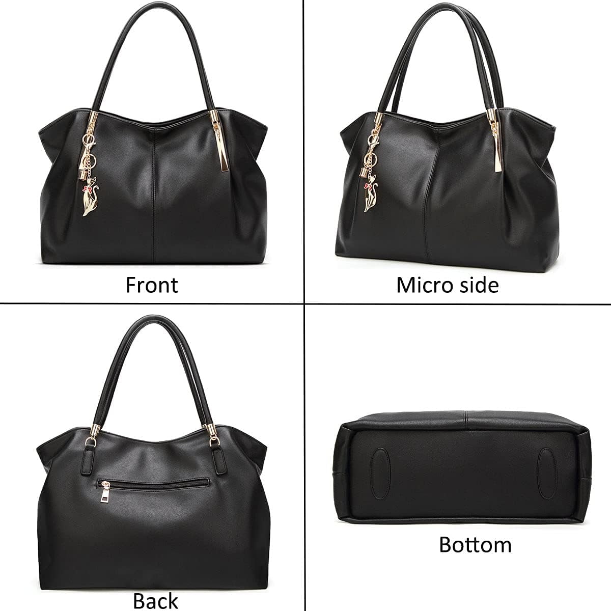 Purses and Handbags for Women Crossbody Bags Rivet Satchels PU Leather Shoulder Bags Retro Top-Handle Bags Totes