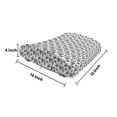thumbnail image 5 of Botanical Lumbar Pillow, Tropical Wild Jungle Elements Palm Leaf Repetitive Monochrome Simplistic, Soft Back Cushion Office Chairs with Adjustable Straps, 14" x 13", Charcoal Grey White, by Ambesonne, 5 of 7