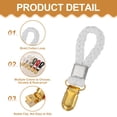 thumbnail image 3 of Uxcell 8 Pcs Clips para Toallas de Té con Lazo de Algodón para Colgar, Ganchos de Toalla de Metal de 3.5 Pulgadas, Perchas de Tela Multipropósito para Hogar Cocina Baño, Blanco, 3 of 7