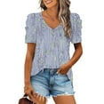 thumbnail image 2 of Birdeem Blouses pour Femmes Mode Décontractée Manches Courtes T-Shirt Ample Blouse Tops, 2 of 12