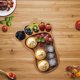 thumbnail image 2 of Bandeja de madera para servir, tabla para charcutería con forma de pie para cocina, bandeja para aperitivos y frutas, tablero para postres y decoración de mesa., 2 of 6