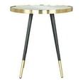 thumbnail image 2 of Particle Side Table Gold & Black End Table, Modern Style, Mirror Glass round shape tabletop, MDF, Indoor Living, 2 of 5