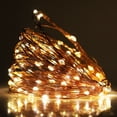 thumbnail image 3 of Guirnalda de luces LED de alambre de cobre para decoración del hogar, bodas, exteriores, Navidad, 12 V CC, 10 m, 20 m, 50 m, 3 of 5