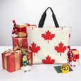 thumbnail image 6 of Wukai Happy Canada Day Print Reusable Grocery Bag Shopping Bags with Zipper Shoulder Shopping Handle Bag Suitable for Outdoor Convenient Daily Bag, 6 of 8
