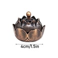 thumbnail image 3 of Lotus incense Burner Holder, incense Holder with Ash Catcher, 3X3 in, Copper Alloy, incense Stick Holder, Meditation decor, Vintage Home decor Aesthetic, Table decorations, Rustic, 3 of 5