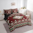 thumbnail image 3 of Castle Fairy Green Red Aztec Twin Bedding Sets,Bohemian Theme Bedding Comforter Set, 3 of 8