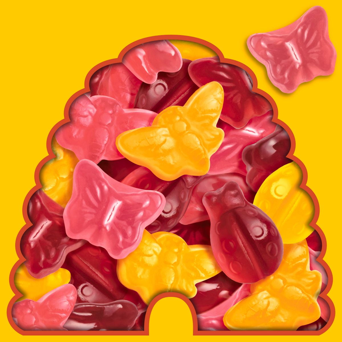 Annie's Organic Bees, Bugs Butterflies Strawberry, Raspberry Apple Fruit Snacks - 7oz/10ct - Pack of 2