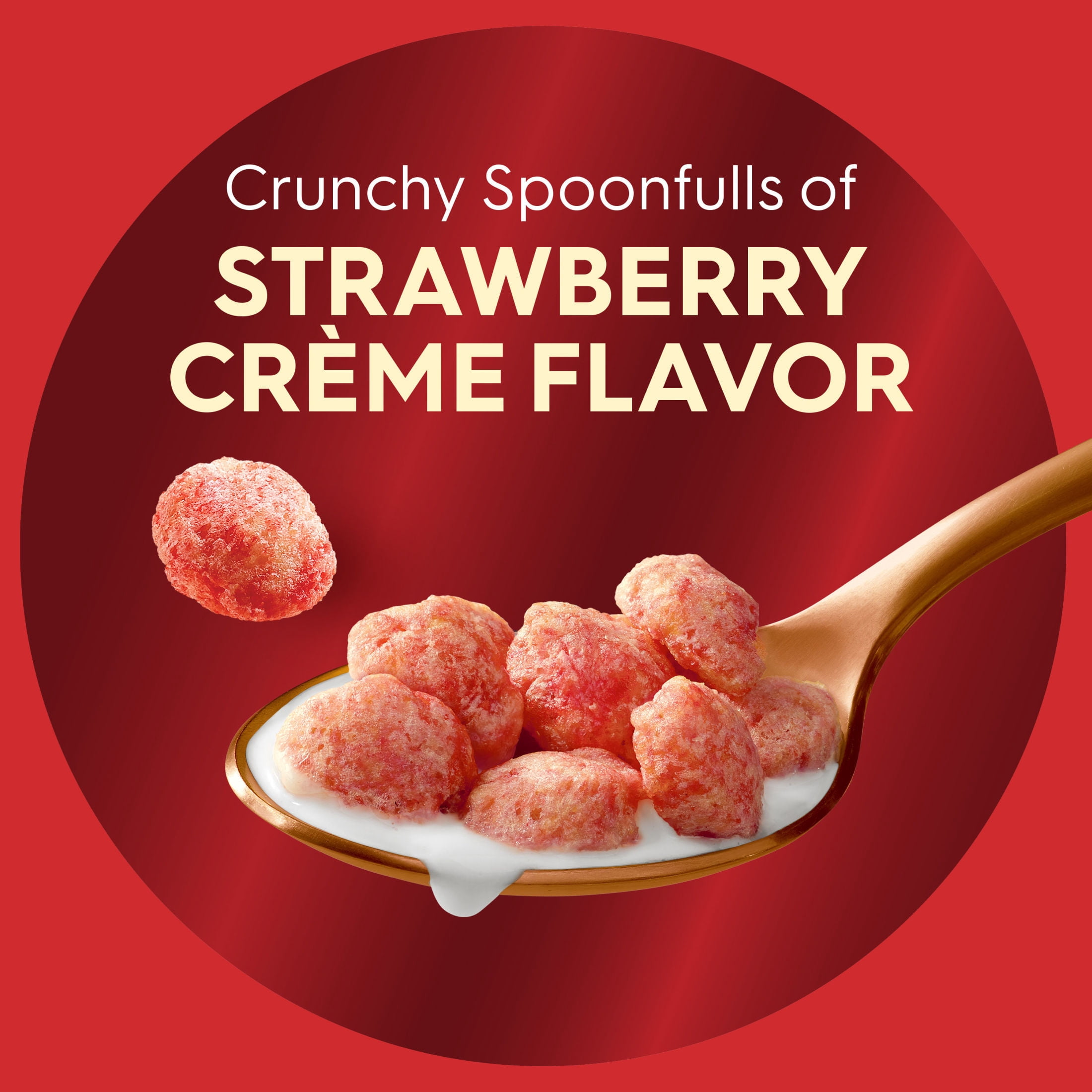 Kellogg's Special K Plus Strawberry Creme High Protein Zero Added Sugar Cereal, Protein Breakfast, 8.1 oz
