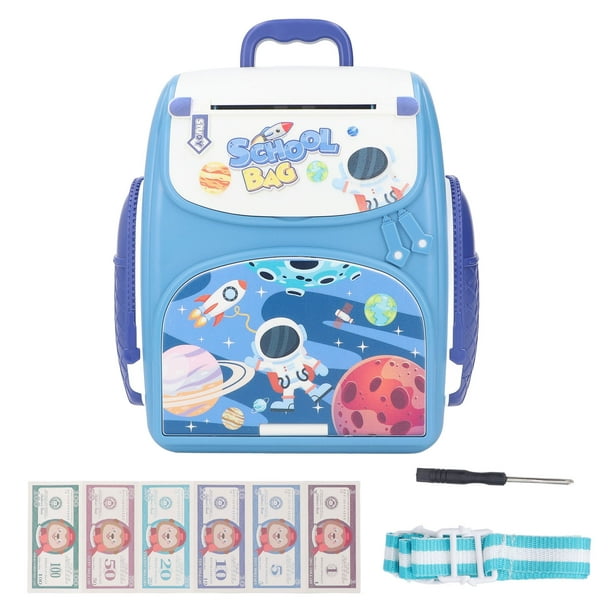 Mochila Escolar para Niños, Banco De Mochilas Escolares, Astronauta Inteligente, Mochila Eléctrica, Caja De Dinero, Caja De Dinero con Contraseña, Funcionalidad De Alta Precisión