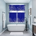 thumbnail image 3 of Blue Botanical Kitchen Curtains Sets for Windows 36 Inch Length, Farmhouse Spring Summer Flower Rod Pocket Window Treatments Tier Curtains and Valances Set for Bedroom/Bathroom, 3 of 8