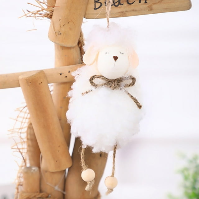 Xihbxyly Adorno de Oveja de Pascua, Diseño de Muñeca de Fieltro Hecha a Mano, Bonita Decoración Colgante, Material Ecológico, Versátil para Árbol, Pared, Ventana, Ambiente Festivo Tranquilo, Tamaño 6