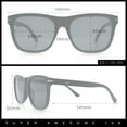 thumbnail image 3 of Classic Retro Oversized Horn Rim Hipster Plastic Rectangular Sunglasses White - Black, 3 of 8