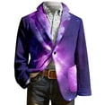 thumbnail image 4 of oqasdz Mens Blazer Corduroy Jacket Unique Starry Sky Print Fashion Modern Gentleman Comfort Loose Fit Sport Coat Daily Formal Outdoor Activities, 4 of 4