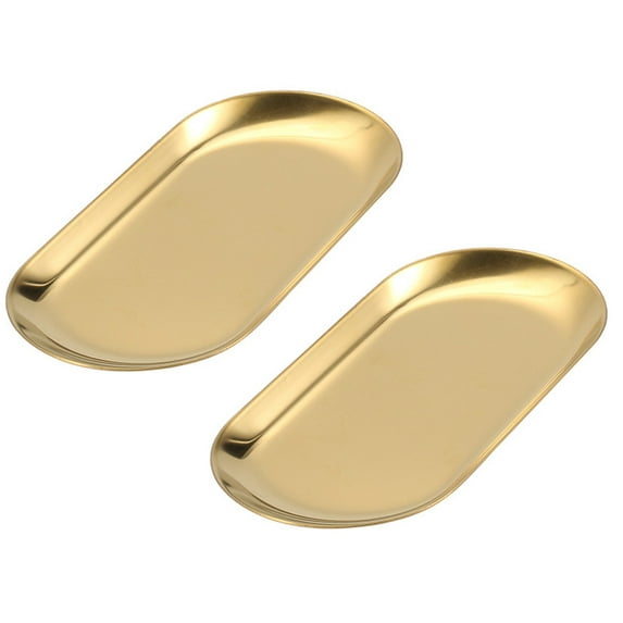 Stainless Steel Towel Tray Storage Tray Tray Dish Plate Tea Tray Fruit Trays Cosmetics Jewelry Organizer Oval Tray,Shatterproof