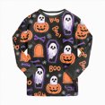 thumbnail image 6 of Zuwimk Toddler Girl Boys Kids Pajamas Halloween Funny Graphic Pjs Long Sleeve Snug fit 2pcs Jammies,Y022-Light Blue, 6 of 9